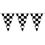 Custom 12" x 18" Black & White Checkered 4 mil. 30' Pennant Strings, Price/piece