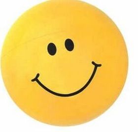 Custom 16" Inflatable Yellow Smiley Face Beach Ball