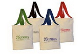 Custom 9 Oz. Canvas Shopping Tote Bag with Gusset (14