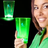 Custom Green Neon Plastic LED Tumblers - 12 Ounce
