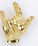 Custom I Love You Sign Language Stock Cast Pin