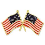 Custom Usa/Usa Crossed Flag, 1 1/8
