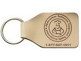 Custom Large Rectangle E-Con-O Leather Glued Key Tag