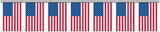 Custom 30' U.S. Flag Streamers