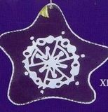 Custom Jade Glass Star Xmas Ornament (4-3/4