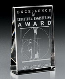 Custom Clear Distinction Crystal Award (4