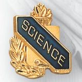 Blank Enameled & Epoxy Domed Scholastic Award Pin (Science), 5/8