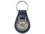 Custom Small Tear Top Grain Leather Key Tag w/ Metal Medallion Key Fob, Price/piece
