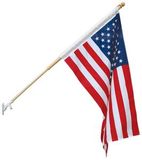 Custom Endura Poly U.S. Outdoor Banner Flag w/ Pole Sleeve & Leather Tab