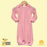 Custom The Laughing Giraffe® Long Sleeve Cotton Infant Sleeper Gown w/ Fold-Over Mittens - Pastels