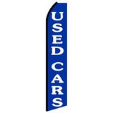Custom 12' Digitally Printed Used Cars (Blue) Swooper Banner