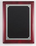 Blank Rosewood Piano Finish Plaque w/ Silver Engraving Plate (8