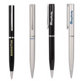 Custom Compact Metal Series Ballpoint Pen, 5.51" L x 0.43" W