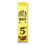 Custom 2"x8" 5th Place Stock Event Ribbons (Track and Field Day) Pinked, Price/piece