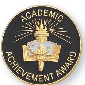 Blank Scholastic Award Pin (Academic Achievement Award), 1" Diameter