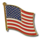 Custom Us American Flag Lapel Pin, 3/4