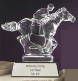 Custom Waterford Crystal Jockey on Horse Award