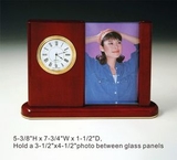 Custom Picture Frame with Clock Crystal Award Trophy., 9.5