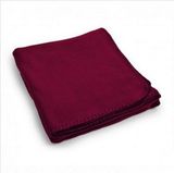Blank Promo Fleece Throw Blanket - Burgundy, 50