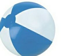 Custom 9" Inflatable Light Blue & White Beach Ball