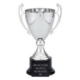 Custom 11" Trophy w/8 3/4" Gold Cup on Black Base