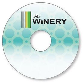 Custom Wine Glass Tag .015 White PVC Plastic 2.7" circle Full color & write-on wip