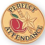 Blank Scholastic Award Pin (Perfect Attendance), 3/4