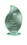 Custom Jade Glass Flame, 8" H x 5.125" W x .375" D, Price/piece