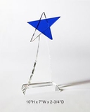 Custom Blue Star Award Crystal Award Trophy., 10