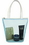 Custom Contrast Color Transparent Tote Bag (8-1/4"x5"x10-1/4"), Price/piece