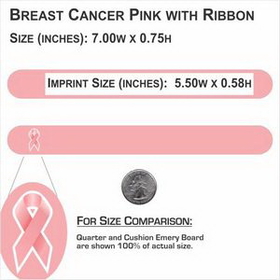 Custom 7" Breast Cancer Pink Foam Cushion Emery Boards