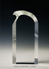 Custom Eagle Panel Optical Crystal Award Trophy., 10" L x 4.75" W x 1.5" H