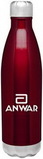 Custom 26 Oz Red H2Go Force Copper Vacuum Insulated Thermal Bottle, 11.875