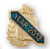 Blank Enameled & Epoxy Domed Scholastic Award Pin (Year 2013), 5/8