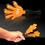 Custom 7" Hand Clapper - Orange & Black, Price/piece