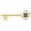 Custom Gold Polished Key W/1" Insert (8"X2 5/8"), Price/piece