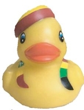 Custom Rubber Reggae Duck, 3 1/4