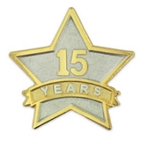 Blank Year Of Service Star Pin - 15 Year, 7/8