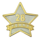 Blank Year Of Service Star Pin - 28 Year, 7/8