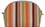 Custom Striped/ Solid Color Half Moon Cosmetic Bag, 8" L x 2 3/8" W x 5 3/4" H, Price/piece