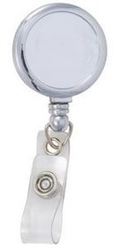 Custom Round Silver Tone Badge Retriever (1-1/4")
