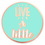 Blank Live A Little Pin, 1" W x 1" H, Price/piece