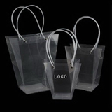 Custom Clear Trapezoid Grocery Bag, 13.8