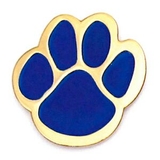 Blank Paw Pin - Blue & Gold, 1