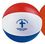 Blank 16" Inflatable Alternating Blue, Red, & White Beach Ball