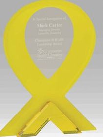 Custom Yellow Ribbon Stand Up Award (7")