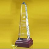 Custom Awards-optical crystal award/trophy 8 inch high, 2 1/2
