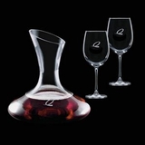 Custom 40 Oz. Edenvale Carafe with 2 Wine Glass