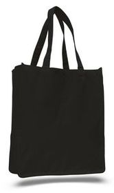 12 Oz. Colored Canvas Book Tote Bag w/ Full Gusset - Blank (14"x17"x7")