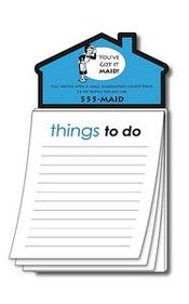 Custom Magna-Pad Stock House Shape Magnet Note Pad w/ 50 "Things to Do" Sheet
